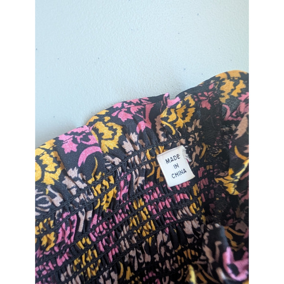 A.L.C. Amalia Tiered Floral Off the Shoulder Smocked Silk Maxi Dress Sz 2 #1C507 - Picture 9 of 11